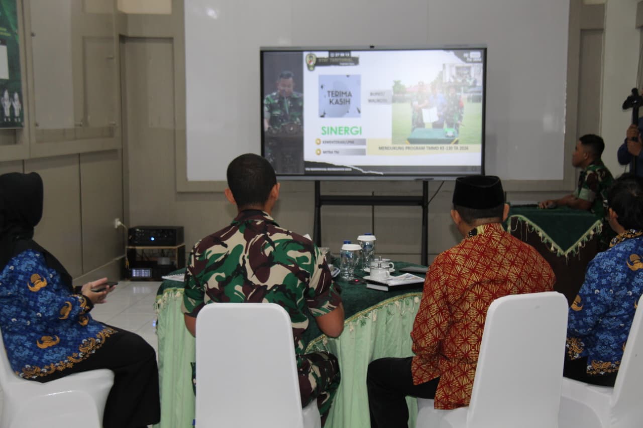 Kodim Klaten Ikuti Rakornis TMMD Reguler Ke-CXXX, Persiapan Pembangunan Desa Dimatangkan