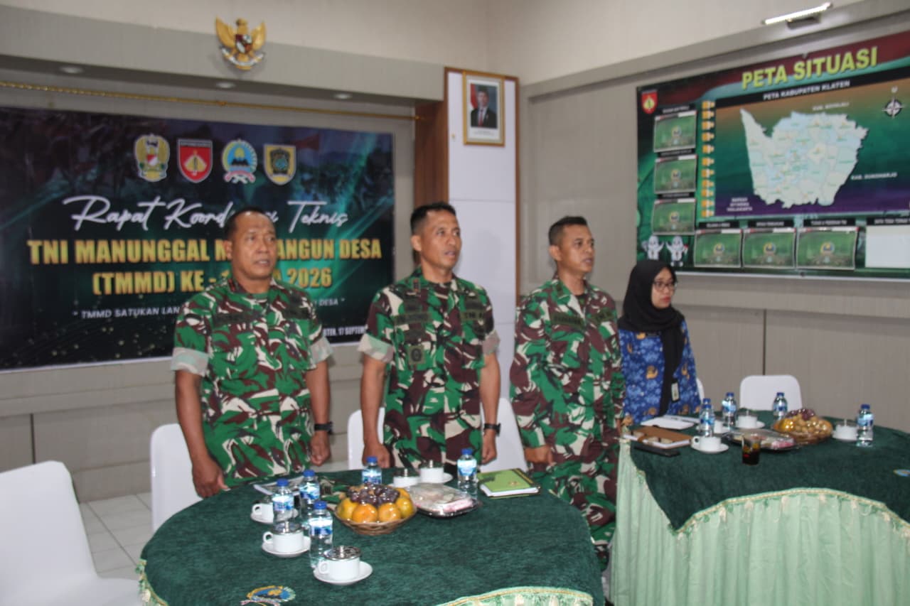 TMMD Satukan Langkah, Kodim Klaten Matangkan Persiapan TMMD Reguler Ke-CXXX