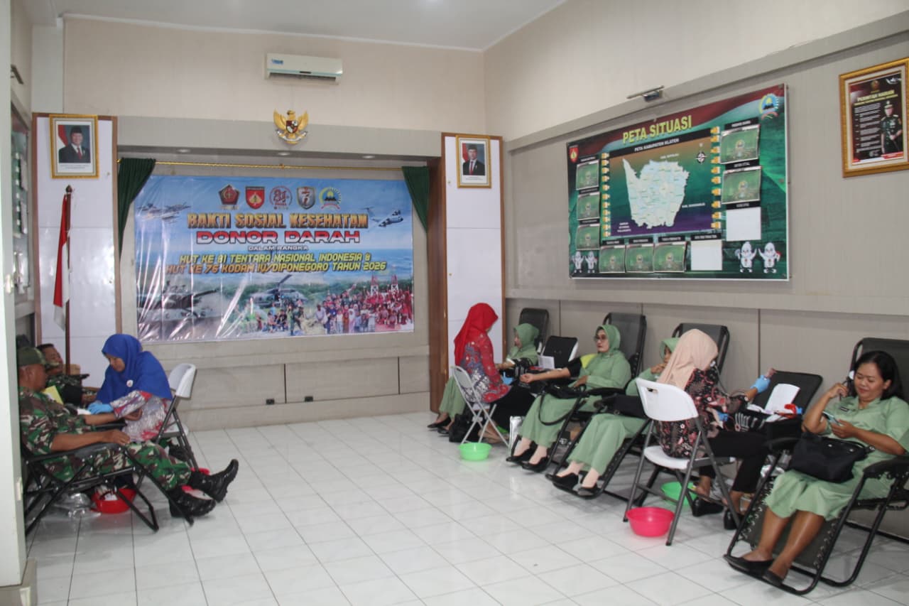 Kodim 0723/Klaten Gelar Bhakti Sosial Kesehatan Peringati HUT Ke-81 TNI Dan HUT Ke-76 Kodam IV/Diponegoro