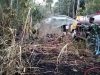 Api Lahap Ladang Kering Di Kemalang Klaten, Babinsa dan Damkar Cegah Kebakaran Meluas