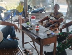 Babinsa Jogosetran Serap Informasi Perkembangan Wilayah Binaan