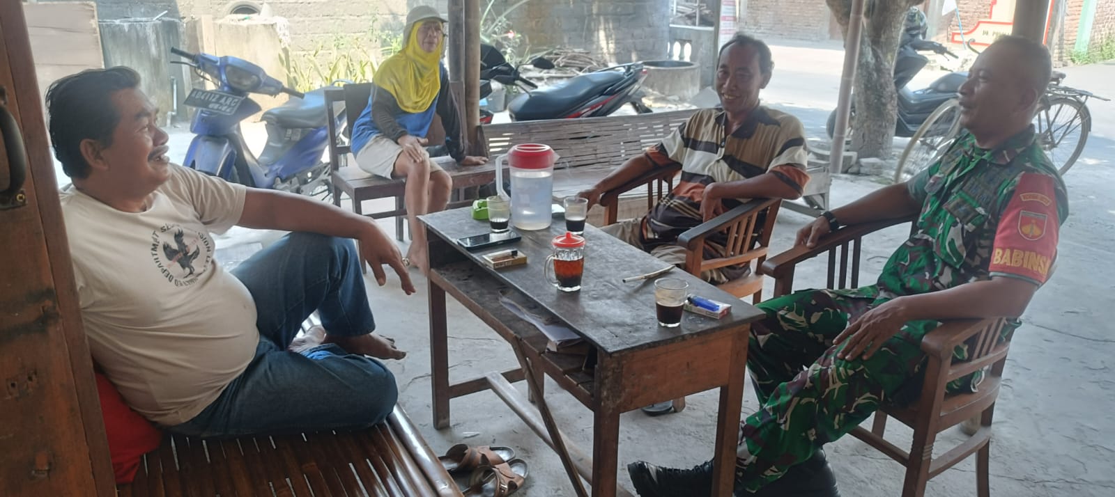 Babinsa Jogosetran Serap Informasi Perkembangan Wilayah Binaan