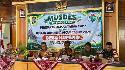 Musrenbangdes Desa Kupang Bahas RPJMDes, Perubahan RKPDes 2026 dan RKPDes 2027