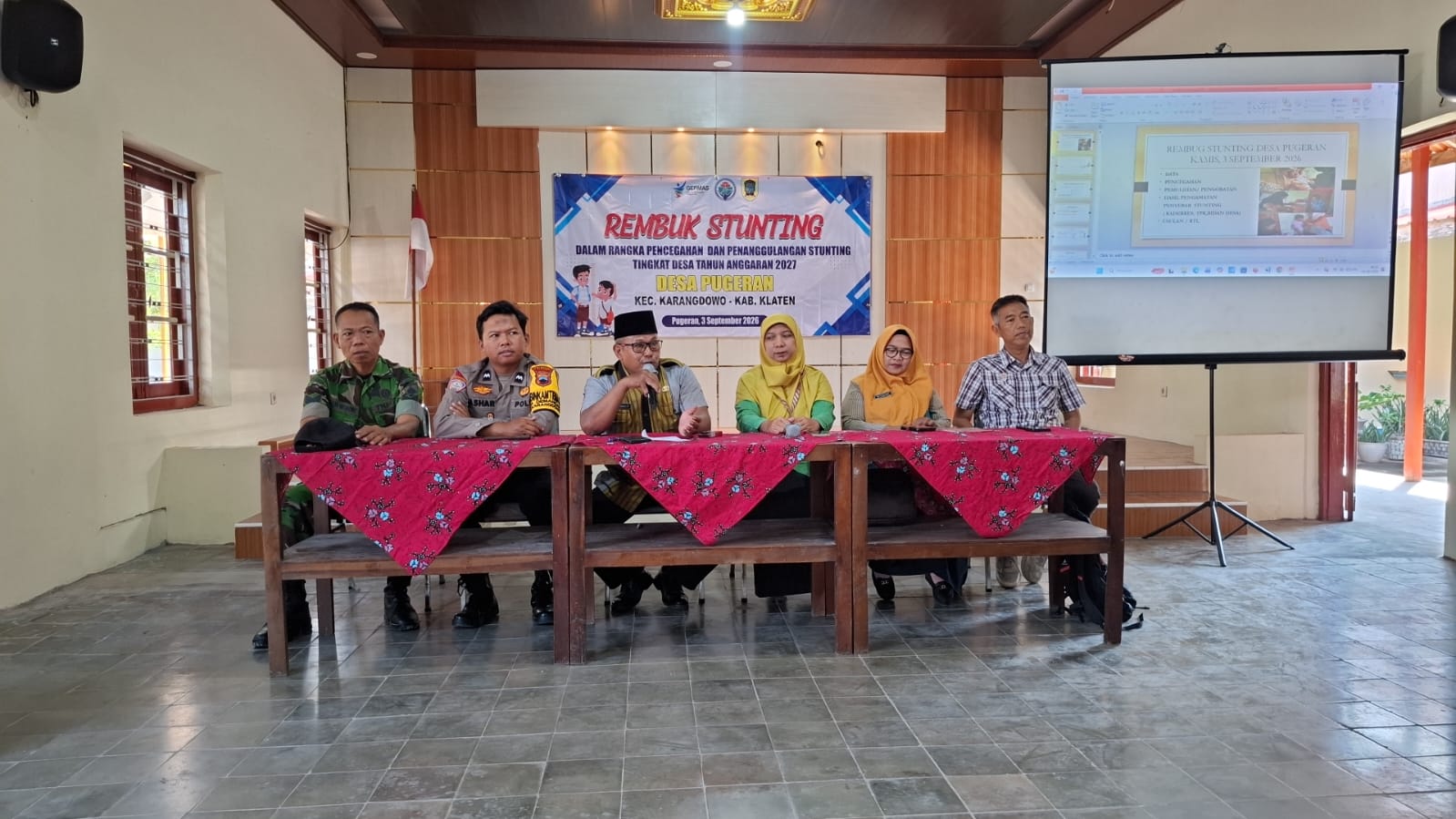 Babinsa Pugeran Hadiri Rembug Stunting, Perkuat Sinergi Pencegahan Stunting Di Desa
