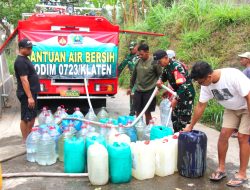 TNI AD Manunggal Air Bersih di Lereng Merapi Klaten