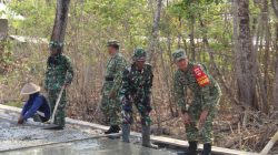 Pastikan Pembangunan Berjalan, Dandim Klaten Pantau Sasaran Betonisasi TMMD Reguler ke-130