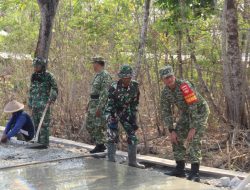 Pastikan Pembangunan Berjalan, Dandim Klaten Pantau Sasaran Betonisasi TMMD Reguler ke-130