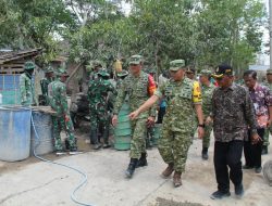 Tim Wasev Mabesad Evaluasi Pembangunan TMMD Reguler ke-130 Kodim Klaten di Desa Trucuk