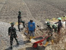 Penataan Material Dukung Kelancaran Betonisasi Jalan TMMD Kodim 0723/Klaten