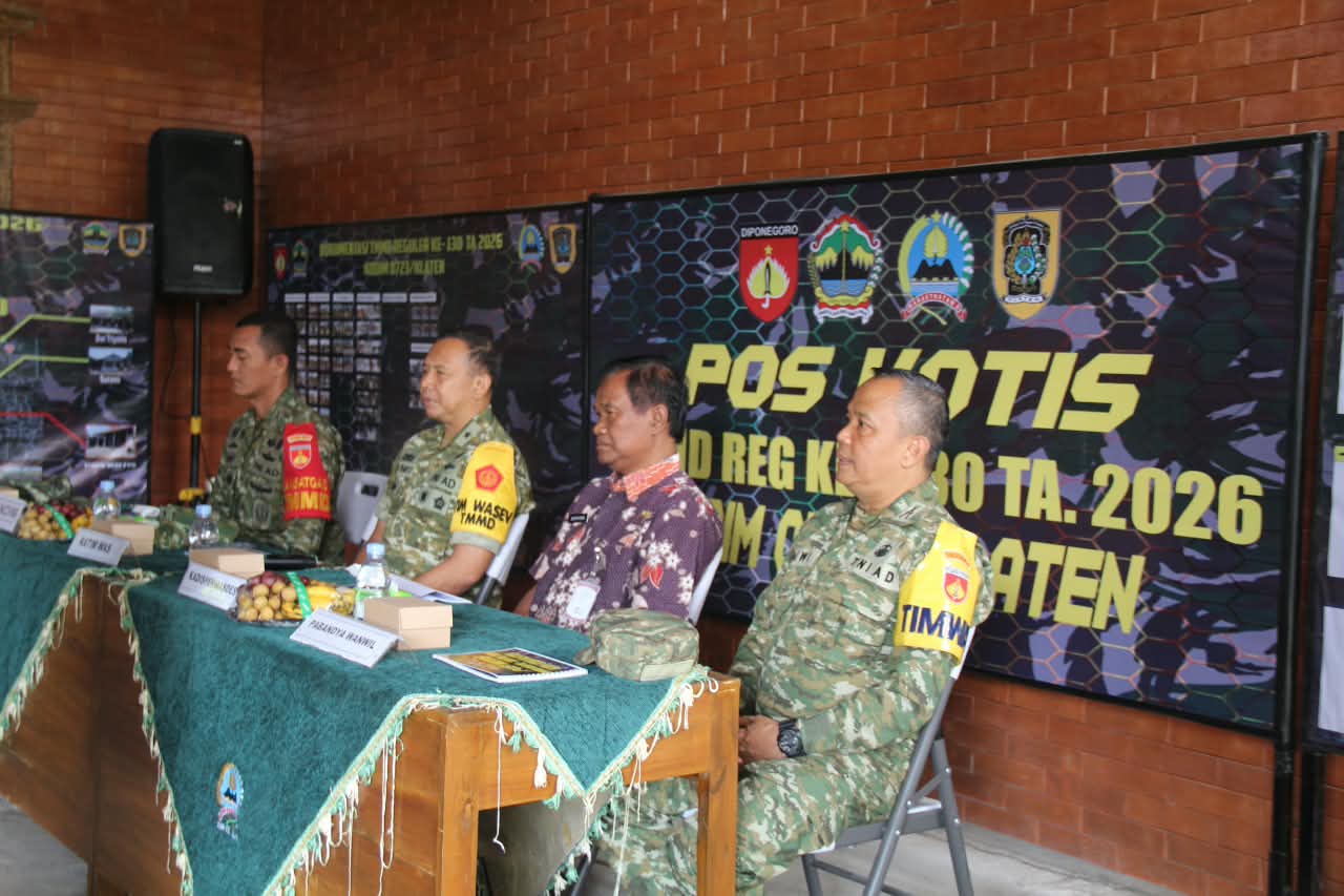 Dansatgas TMMD Kodim Klaten Paparkan Progres Pembangunan kepada Tim Wasev Mabesad