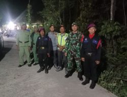 Babinsa Kalangan Klaten Dan Linmas Patroli Malam, Jaga Kamtibmas Di Wilayah Binaan