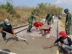 Betonisasi Jalan Sasaran Utama TMMD Reguler Ke-130 Kodim 0723/Klaten