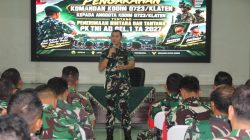 Dandim 0723/Klaten Tekankan Babinsa Sosialisasikan Penerimaan Bintara Dan Tamtama TNI AD, Gratis Tanpa Biaya