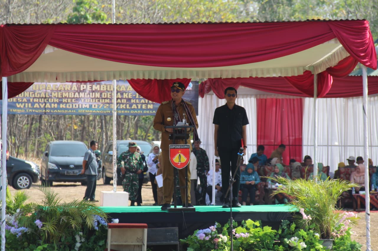 TMMD Reguler ke-130 Di Desa Trucuk Wilayah Kodim 0723/Klaten Dibuka Bupati