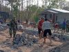 Kodim 0723/Klaten BangunTalud Persiapan Betonisasi TMMD ke-130