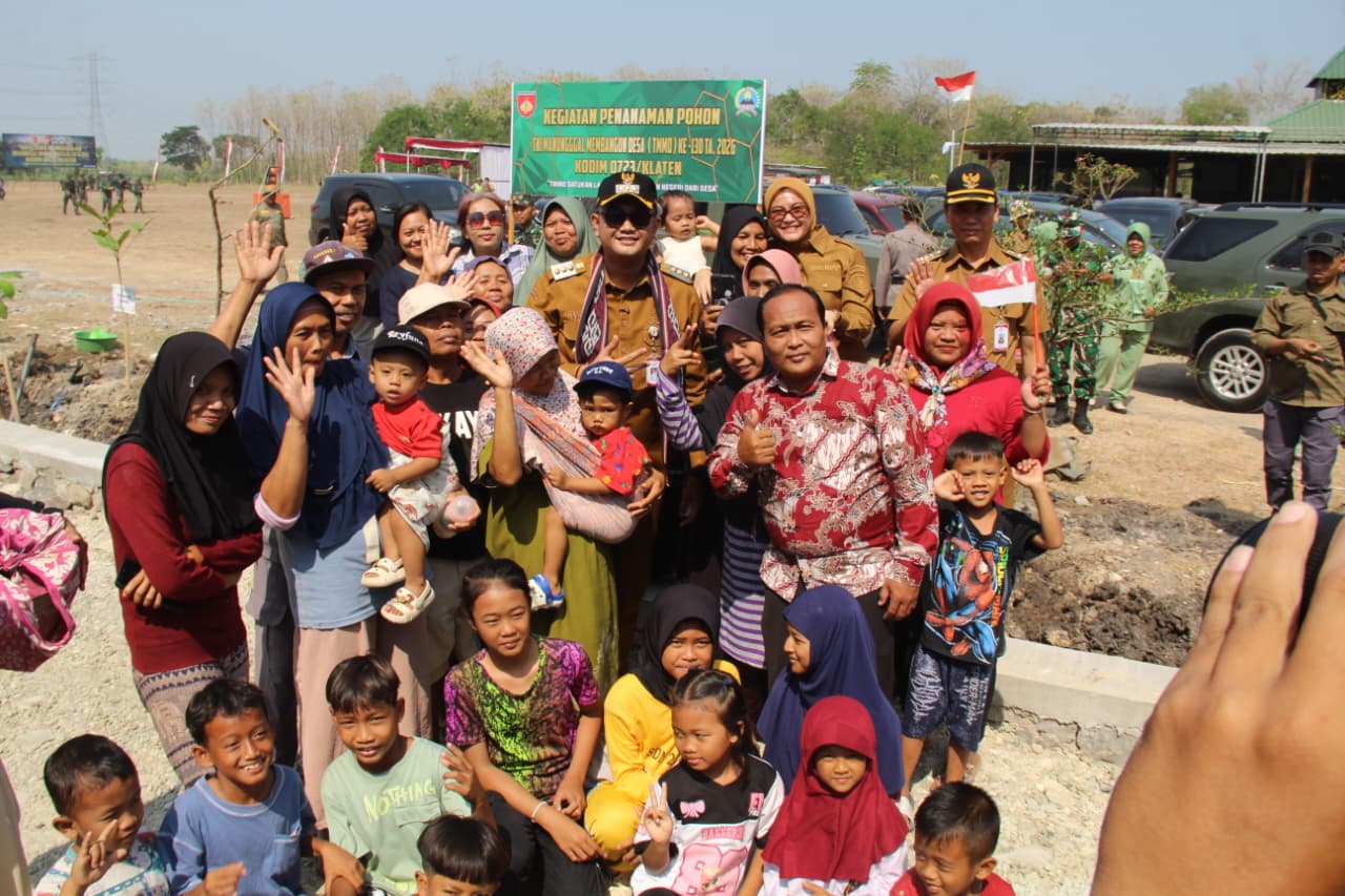 Antusiasme Warga Desa Trucuk Sambut TMMD Reguler ke-130 Kodim 0723/Klaten